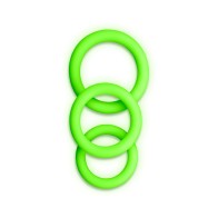 Ouch! Glow in the Dark Silicone Cockring Set