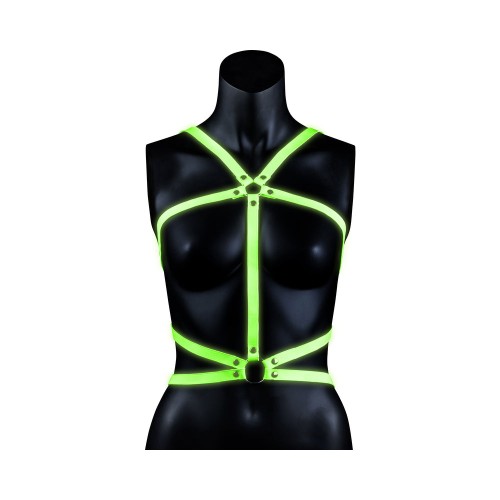 Ouch! Glow in the Dark Body Harness Neon Green