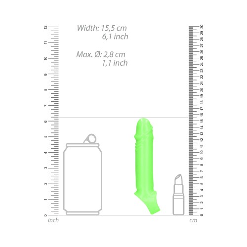 Ouch! Funda de Pene que Brilla en la Oscuridad de 6.3 Pulgadas