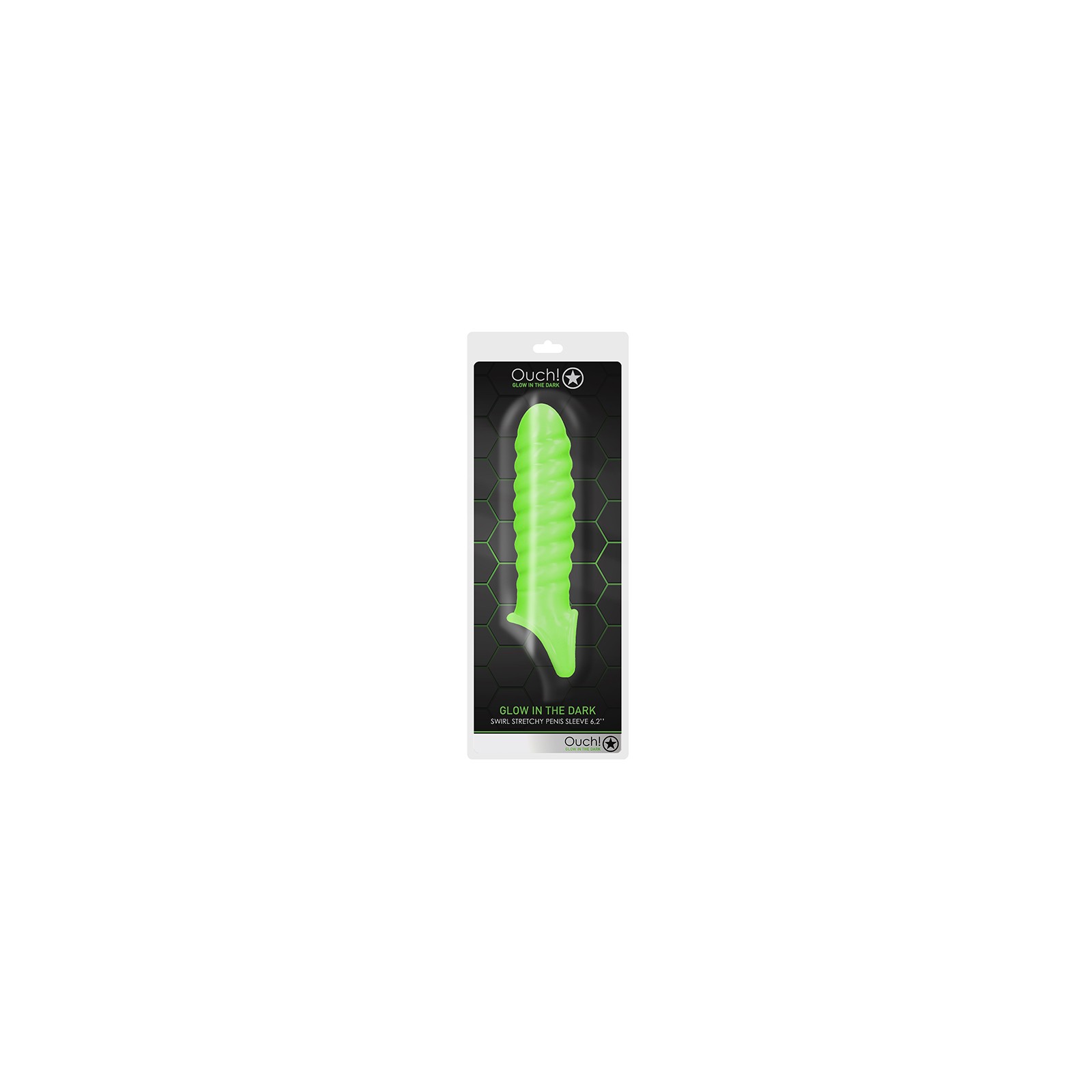 Ouch! Glow in the Dark Stretchy Penis Sleeve Neon Green