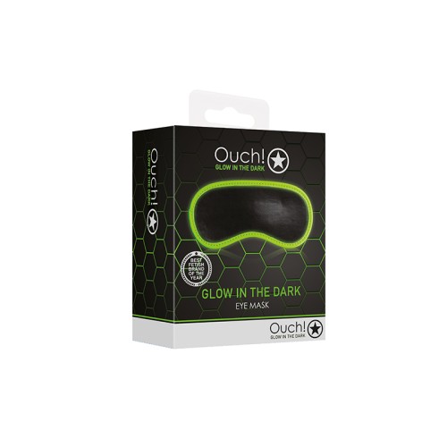 Ouch! Glow in the Dark Eye Mask - Black/Neon Green