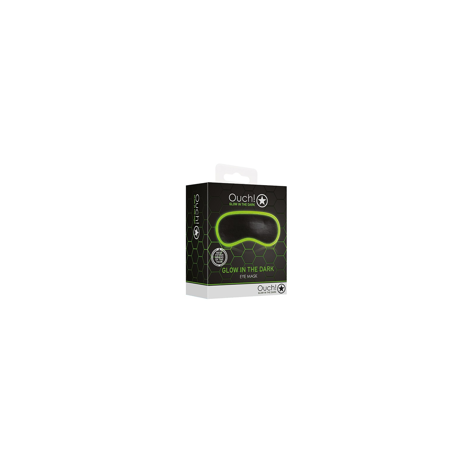 Ouch! Glow in the Dark Eye Mask - Black/Neon Green