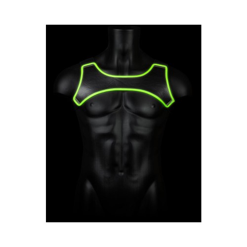 Ouch! Glow in the Dark Neoprene Body Harness for Bondage Play