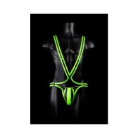 Glow in the Dark Bonded Leather Full-Body Harness