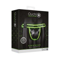 Ouch! Jock Strap Hebilla que Brilla en la Oscuridad Verde Neón L/XL - Diversión Emocionante