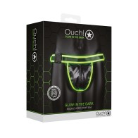 Ouch! Jock Strap Neón Verde que Brilla en la Oscuridad - Ropa de Bondage Emocionante