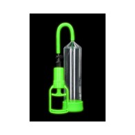 Ouch! Glow in the Dark Beginner Penis Pump Neon Green