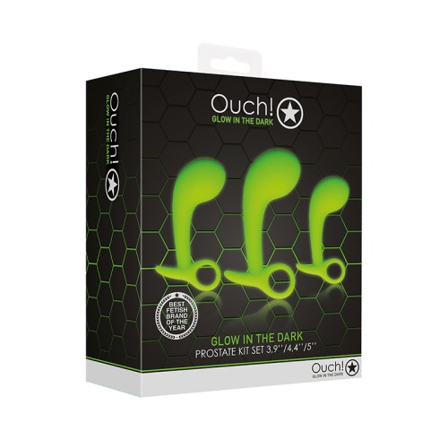 Kit de Plugs Anales Ouch! Brillan en la Oscuridad