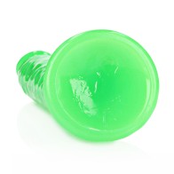 RealRock Glow in the Dark Slim 11 in. Dildo for Vibrant Pleasure