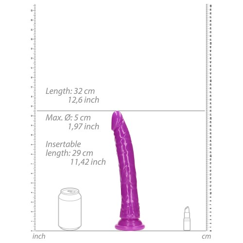 Dildo Slim que Brilla en la Oscuridad RealRock