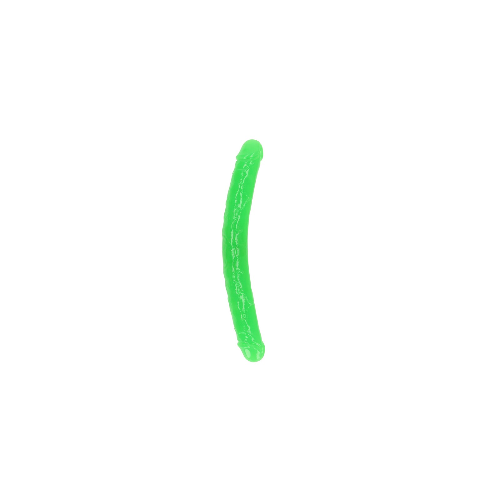 RealRock Glow in the Dark Double Dong 15 in. Dildo Neon Green