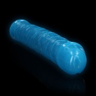 Dildo Doble Glow in the Dark 15 pulgadas Azul Neon