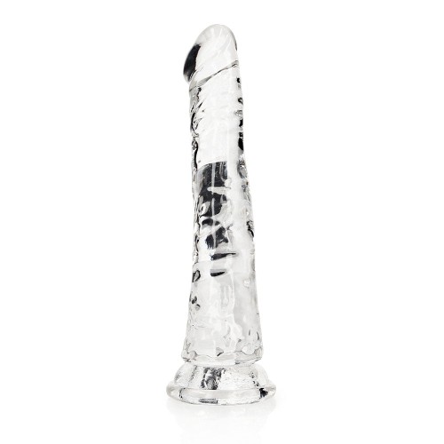 Dildo Transparente RealRock Crystal Clear Slim para Uso Doble