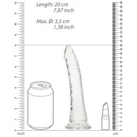 RealRock Crystal Clear Slim Dildo