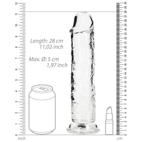 Dildo RealRock Crystal Clear 10 in. - Ideal para el Placer