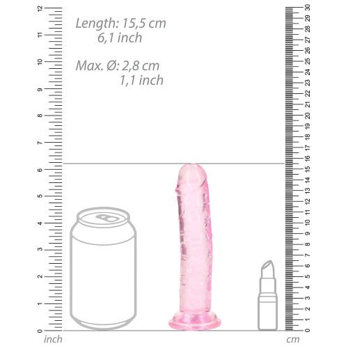 Dildo RealRock Clear 6 in.