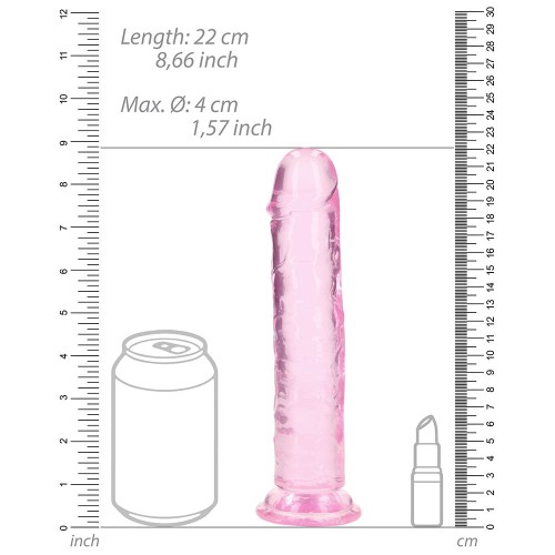 RealRock Crystal Clear Dildo 8 in.