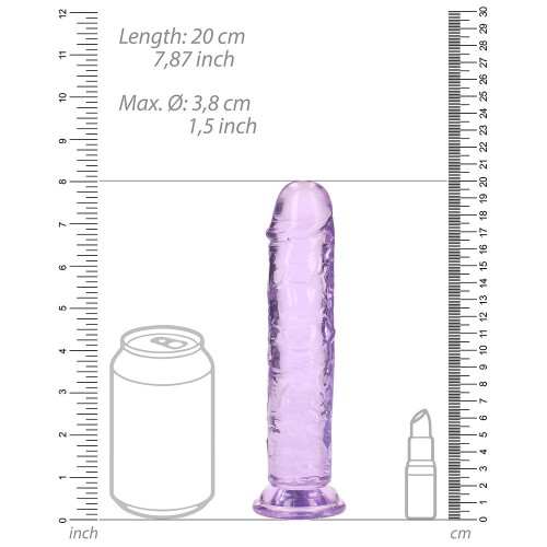 Dildo Transparente de 7in RealRock para Placer Mejorado