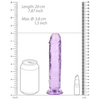 Dildo Transparente de 7in RealRock para Placer Mejorado