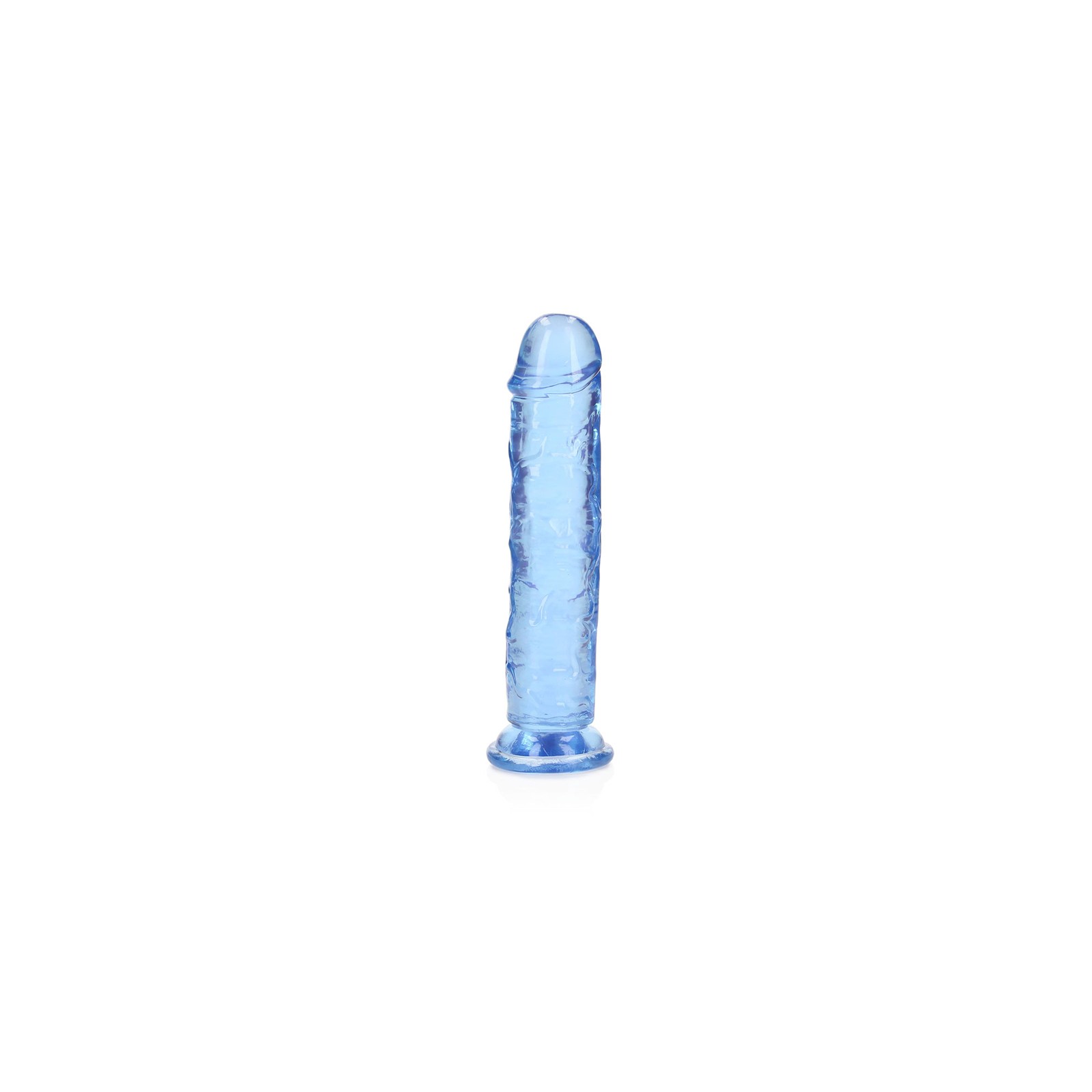 Dildo Transparente RealRock de 7 in. Azul