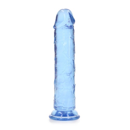 RealRock Crystal Clear 7 in. Dildo Blue