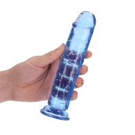 Dildo Transparente RealRock de 7 in. Azul