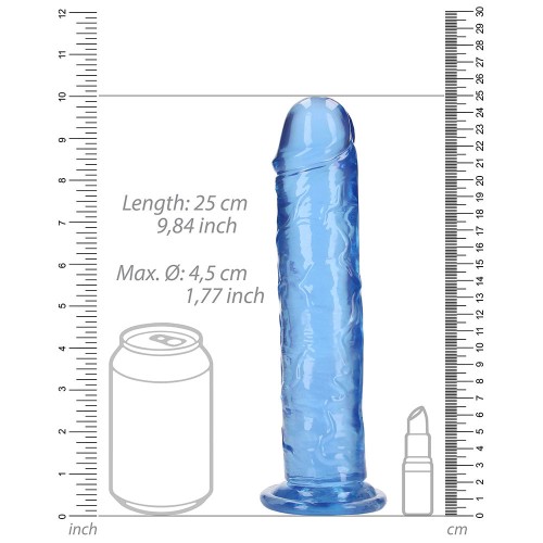 Dildo Recto RealRock Cristal Claro 9 Pulgadas