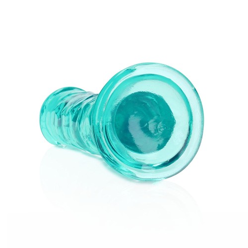 Dildo Transparente RealRock de 6 in. Turquesa