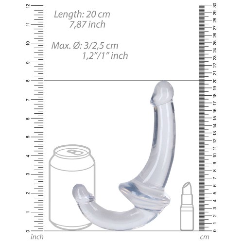 Dildo Strapless Clear RealRock 6 in.