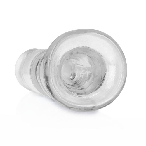 Dildo/Plug Curvado RealRock Crystal Clear - 5.5 in. Transparente