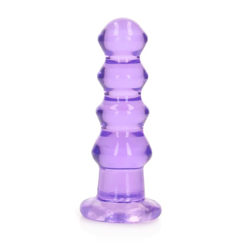 Dildo/Plug Curvo RealRock Cristal Claro - 5.5 in. Morado