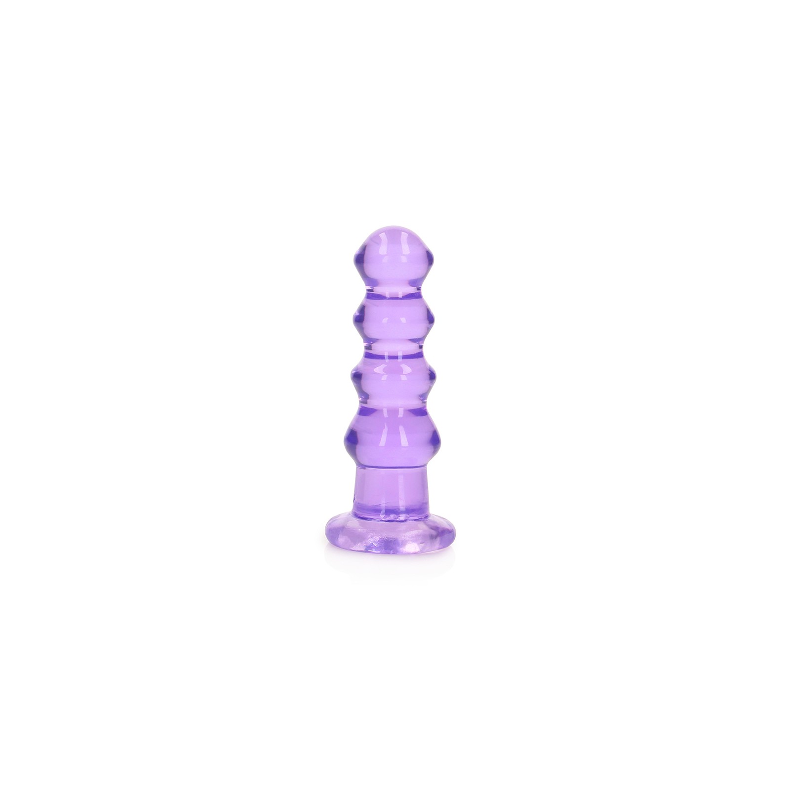 RealRock Crystal Clear Curvy Dildo/Plug - 5.5 in. Purple