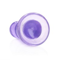 RealRock Crystal Clear Curvy Dildo/Plug - 5.5 in. Purple