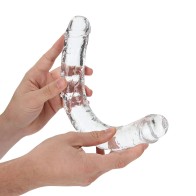 Dildo Doble RealRock Crystal Clear 13in para un Placer Extremo