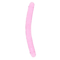 RealRock Crystal Clear Double Dong 13 in. - Dual-Ended Pleasure