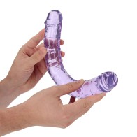 Dildo Doble Crystal Clear de 13 in. RealRock - Doble Extremo