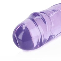 Dildo Doble Crystal Clear de 13 in. RealRock - Doble Extremo