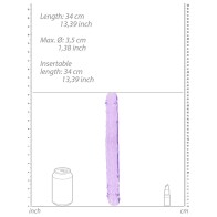 RealRock 13 in. Crystal Clear Double Dong - Dual-Ended