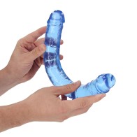 RealRock Crystal Clear Double Dong 13 in. Dual-Ended Dildo