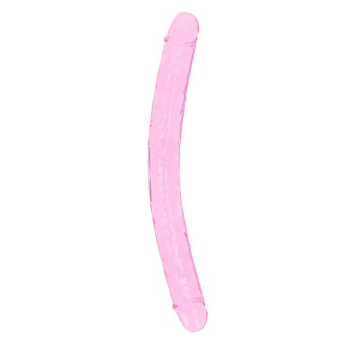 RealRock Crystal Clear Double Dong 18 in. Pink