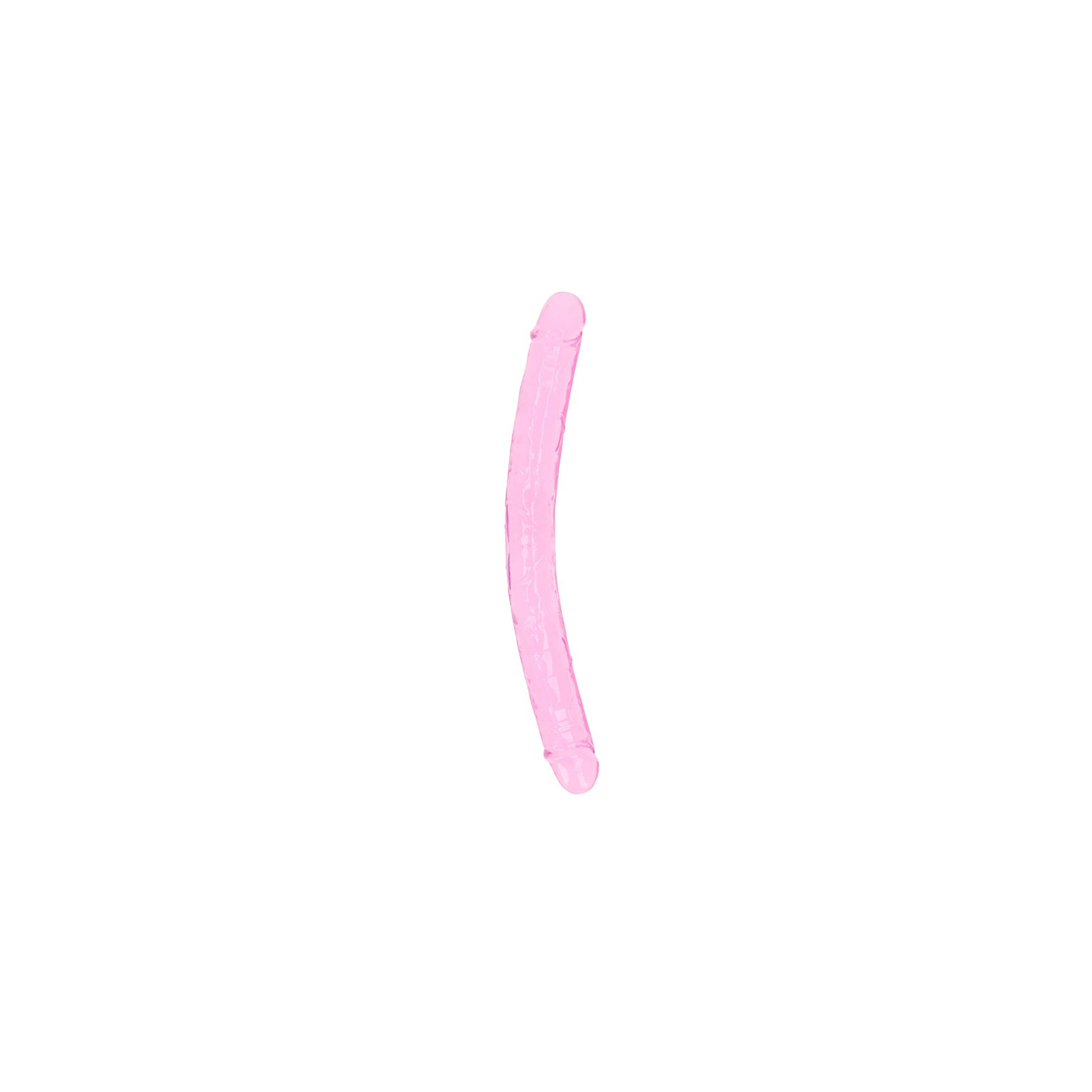 RealRock Dildo Doble Transparente de 18 in. Rosa