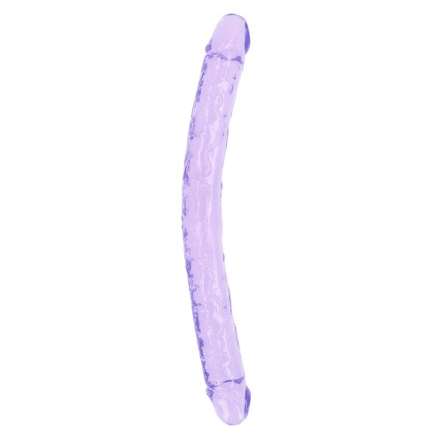 Dildo Doble Transparente RealRock - 18 in. Placer de Dos Puntas