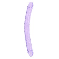 RealRock Crystal Clear Double Dong - 18 in. Dual-Ended Pleasure