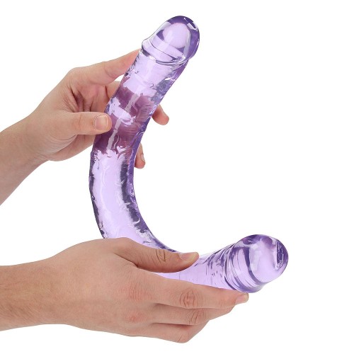 RealRock Crystal Clear Double Dong - 18 in. Dual-Ended Pleasure