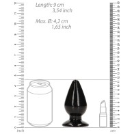 RealRock Crystal Clear 4.5 in. Anal Plug Black