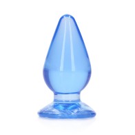 Crystal Clear Anal Plug 4.5 in. Blue for Safe Pleasure