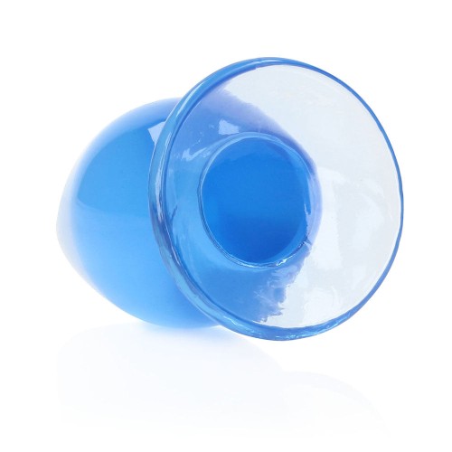 Crystal Clear Anal Plug 4.5 in. Blue for Safe Pleasure