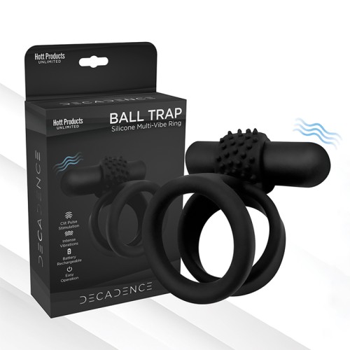 Decadence Ball Trap Cock&Ball Ring with Bullet