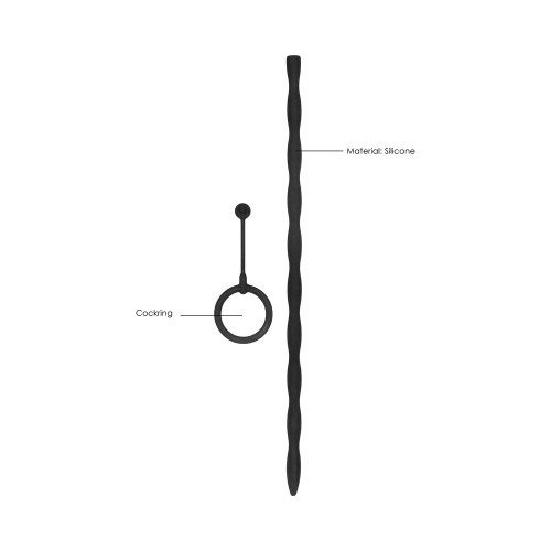 Ouch! Urethral Sounding Silicone Plug & Cock Ring Set