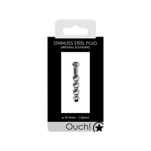 Ouch! Plug de Sondeo Uretral de Acero Inoxidable de 9 mm para el Placer